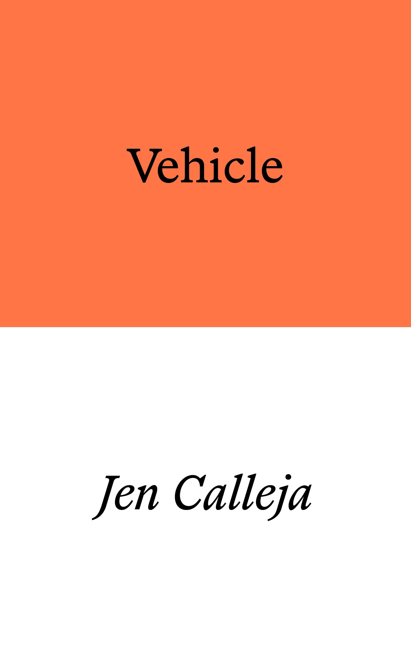 Vehicle with Jen Calleja - Book & Ticket Option